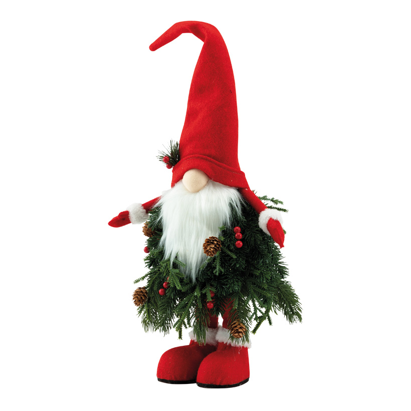 Lutin de Noël, 65x24x22cm en plastique/styropor, debout
