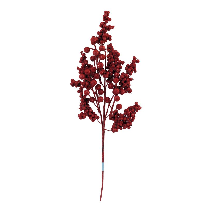 Berry twig, 42cm out of plastic, with glitter, to hang