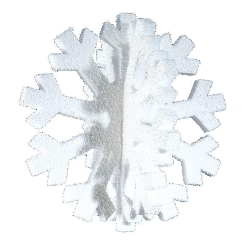 Flocon de neige 3D, 50x50cm, 2 parties, assemblable, styrofoam