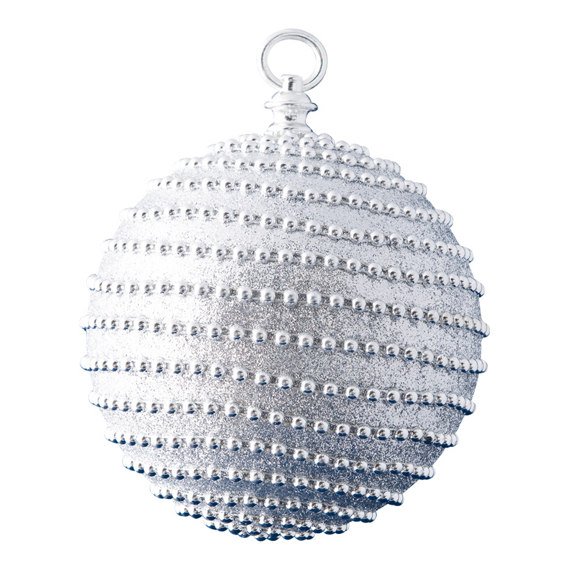 Weihnachtskugel, Ø 15cm dekoriert mit Perlen & Glitter