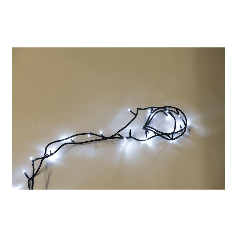 PVC light chain with 100 LEDs, 1000cm IP20 plug for indoor, 10x connectable, 1,5m supply cable, 220-240V