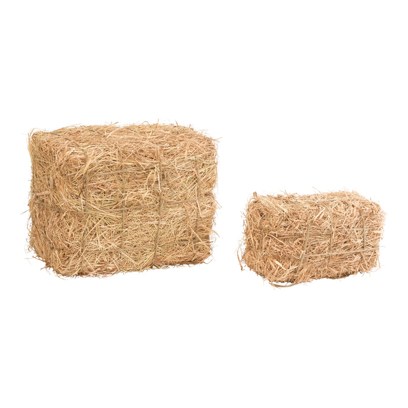 Bale of straw, ca.22x25x35cm, styrofoam, with straw