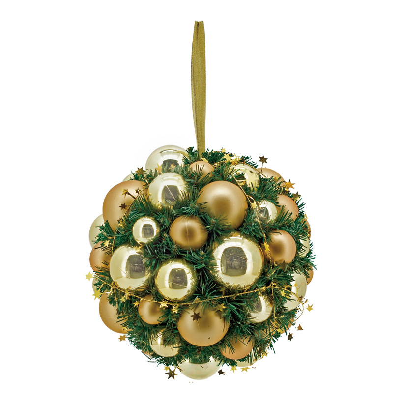 Boules de sapin, Ø 30cm, décoré, plastique