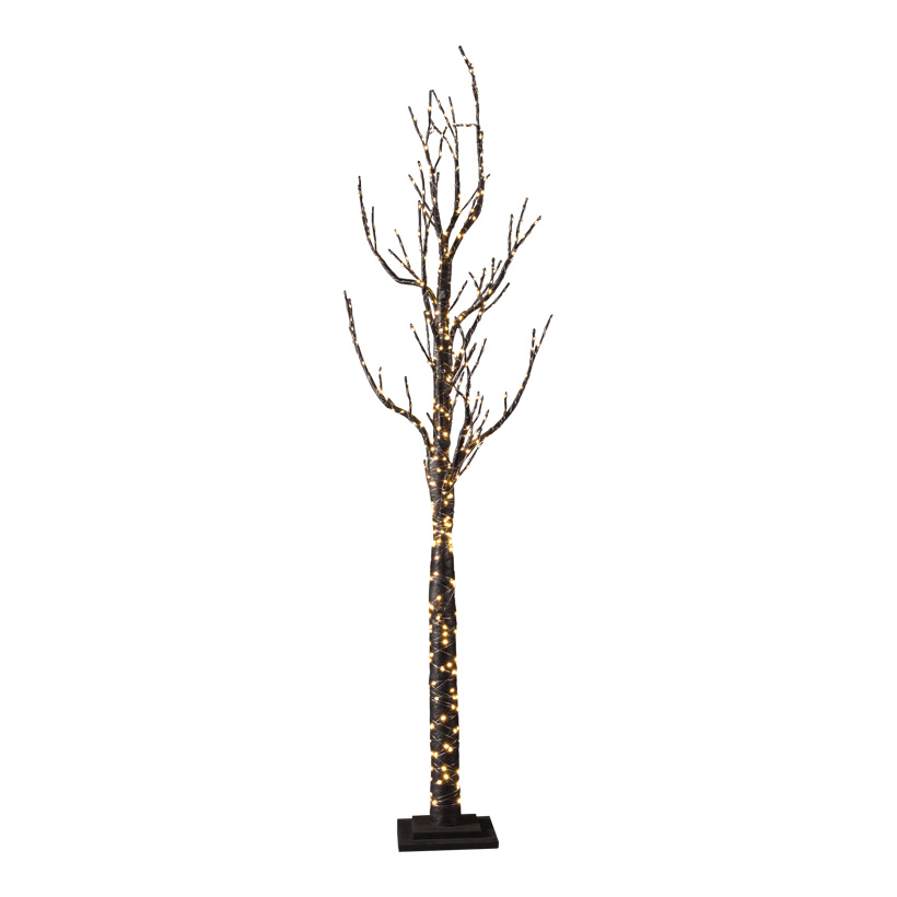 Arbre, 180cm Holzfuß: 22x22x3cm avec 500 LEDs, en carton dur, prise IP44