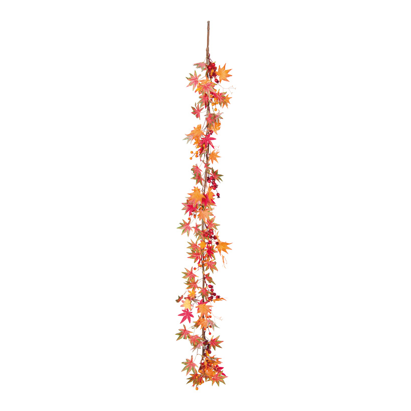 Herbstgirlande, 150cm aus Kunststoff/Kunstseide, mit Beeren