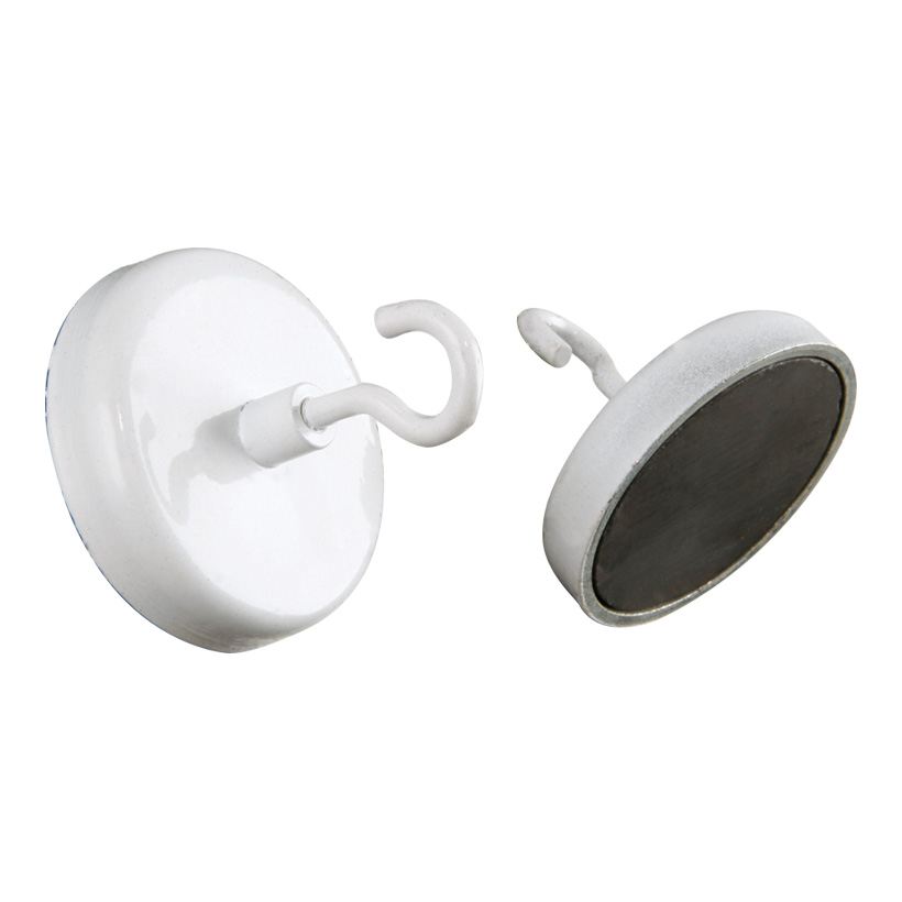 # Magnetic hook, Ø 4,5cm, load capacity up to 15kg, round, metal