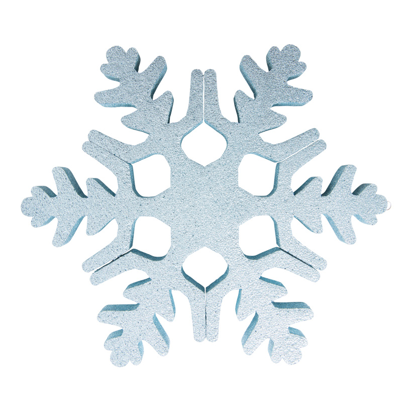 Schneeflocke, 40cm aus Styropor, beglittert, mit Aufhängeöse