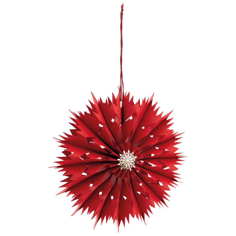 Snowflake, with metal star, Ø 40cm out of paper, foldable, with cord and Velcro strip