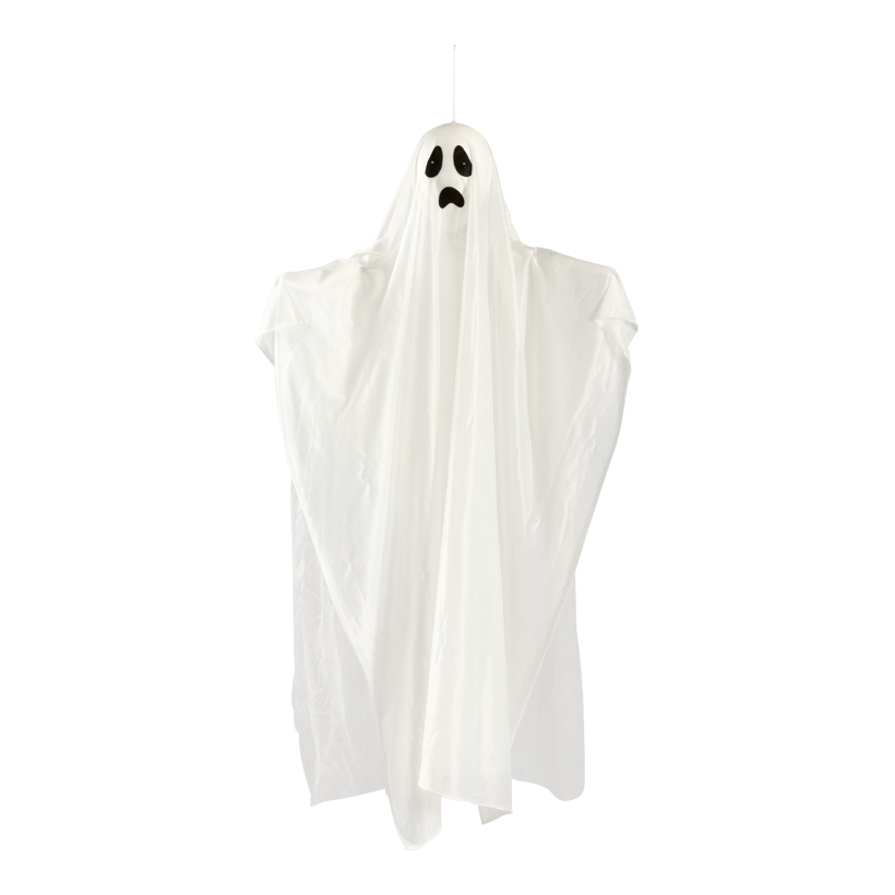 Geist, 120x60x8cm 3x AA Batterien erforderlich mit LEDs, aus Kunststoff/Stoff, bewegliche Arme, Augen blinken, mit Hänger