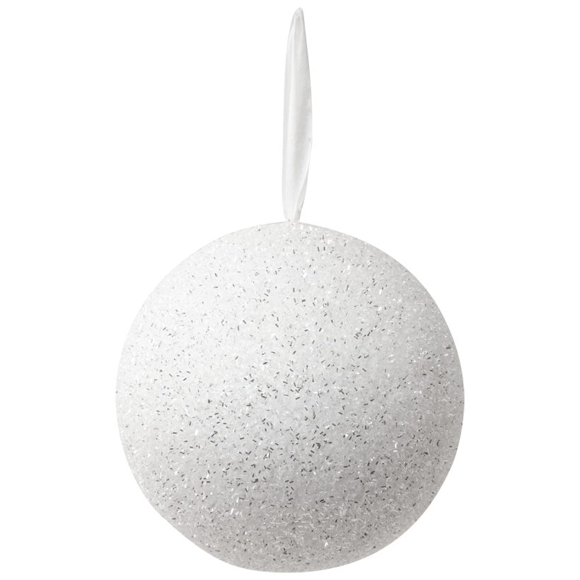 Ball, with flakes, 25cm out of styrofoam, with hanger