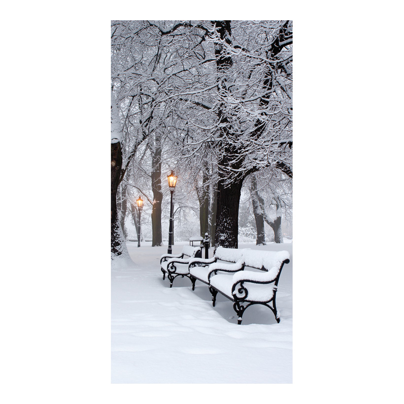 # Motivdruck "Park im Winter", 80x200cm Stoff