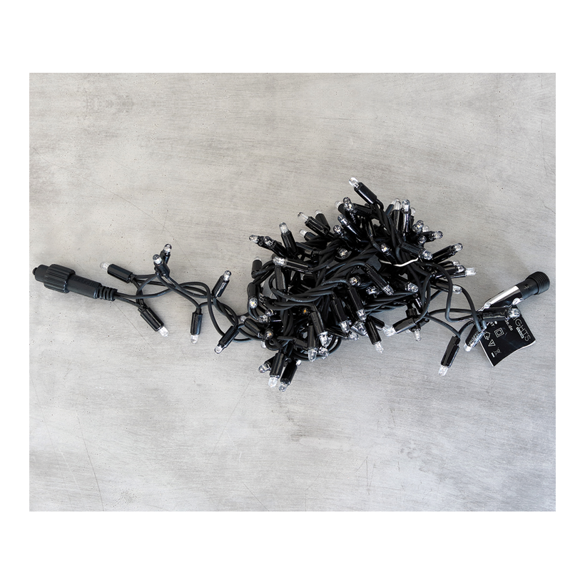 # LED cluster light chain, 1m Abstand zwischen den LEDs: 2cm, 50 LEDs, for outdoor use, IP44, 50x coupleable, without plug, 4,6 W