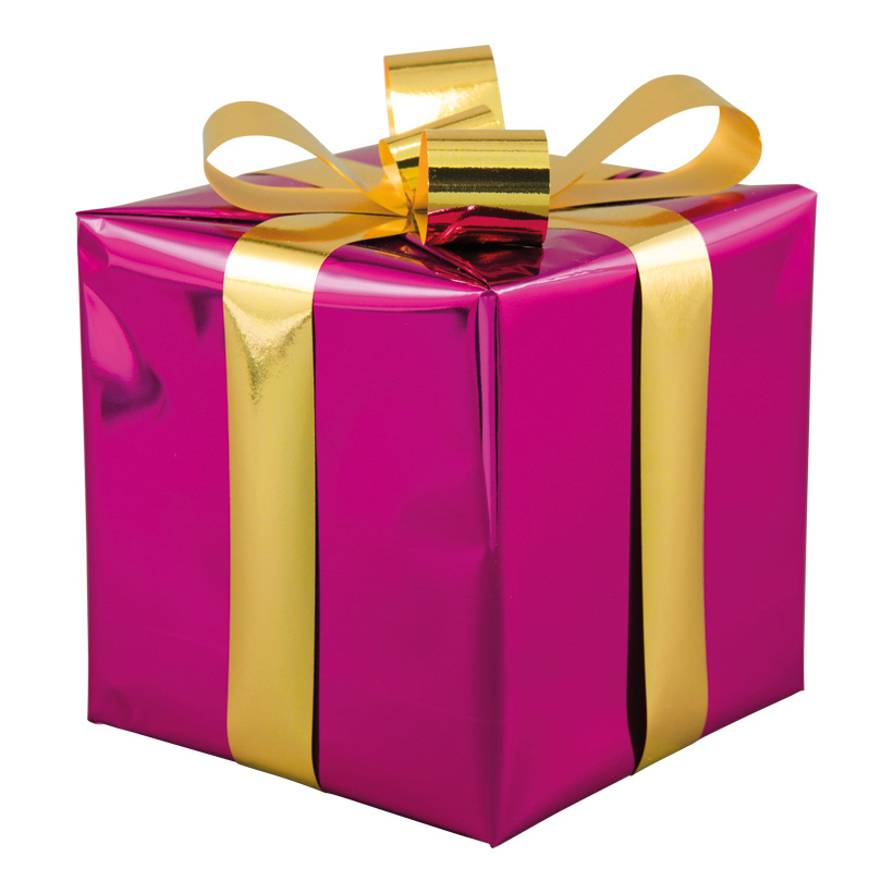 Geschenkpaket, 15x15cm aus Styropor, mit Folienschleife