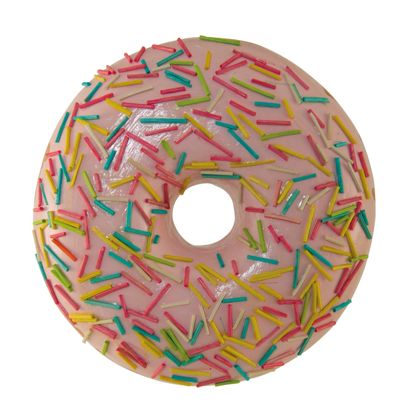 Donut, 20x5cm out of styrofoam, back side flat