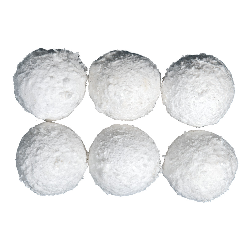 Boules de neige, x6 Ø 6cm, polystyrène