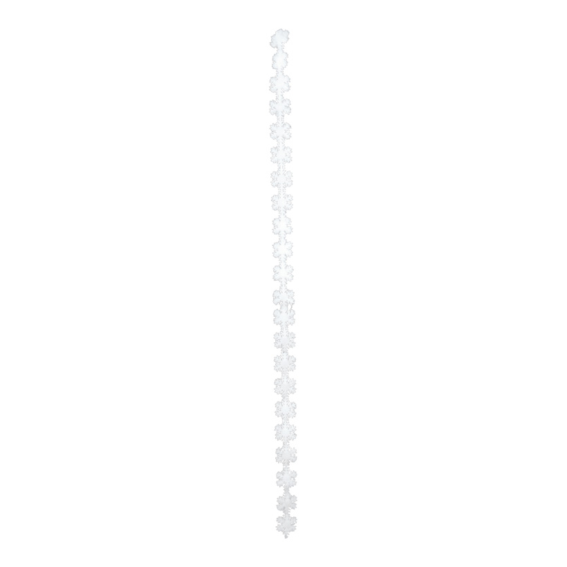 Snowflake garland, 200cm, 24 snowflakes 8cm