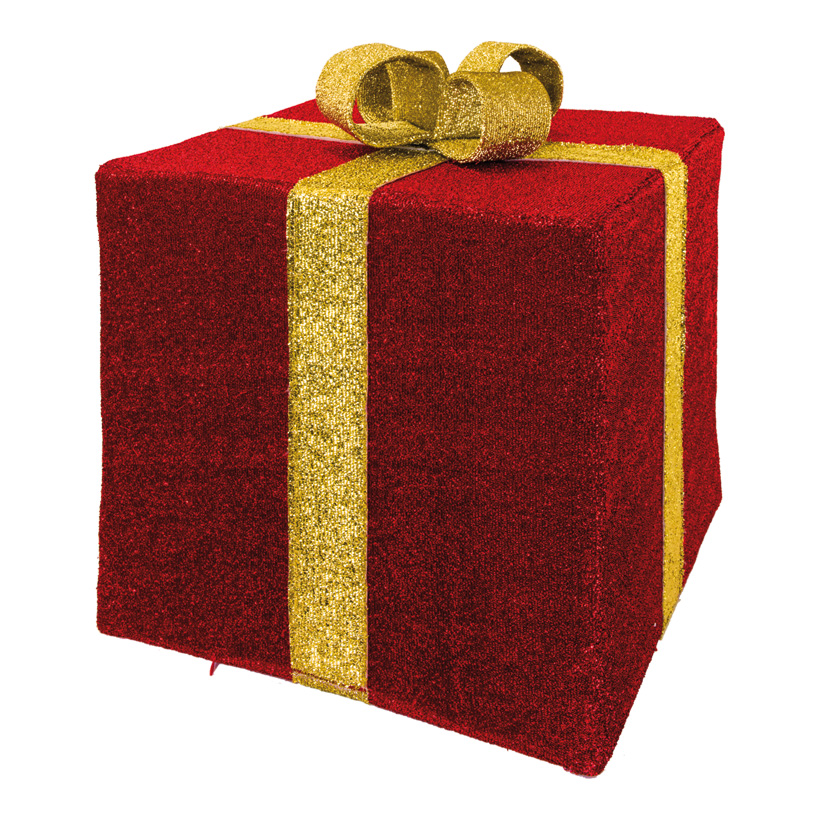 Geschenkbox, 50x50x45cm klappbarer Rahmen, Bezug aus Polyester, mit Hänger