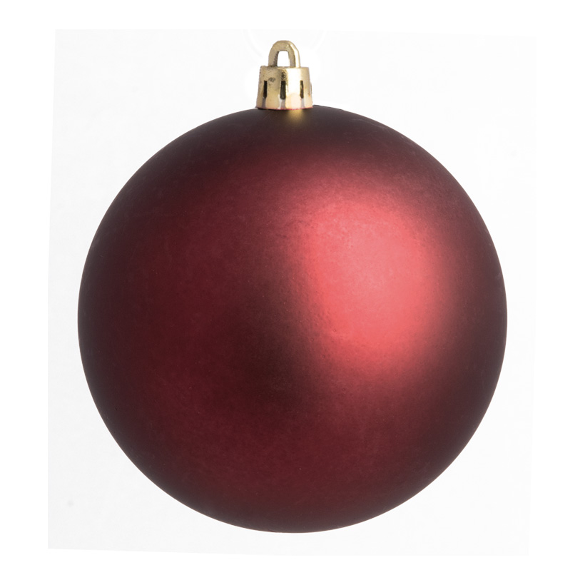 Weihnachtskugel, bordeaux matt, Ø 8cm, 6 St./Blister