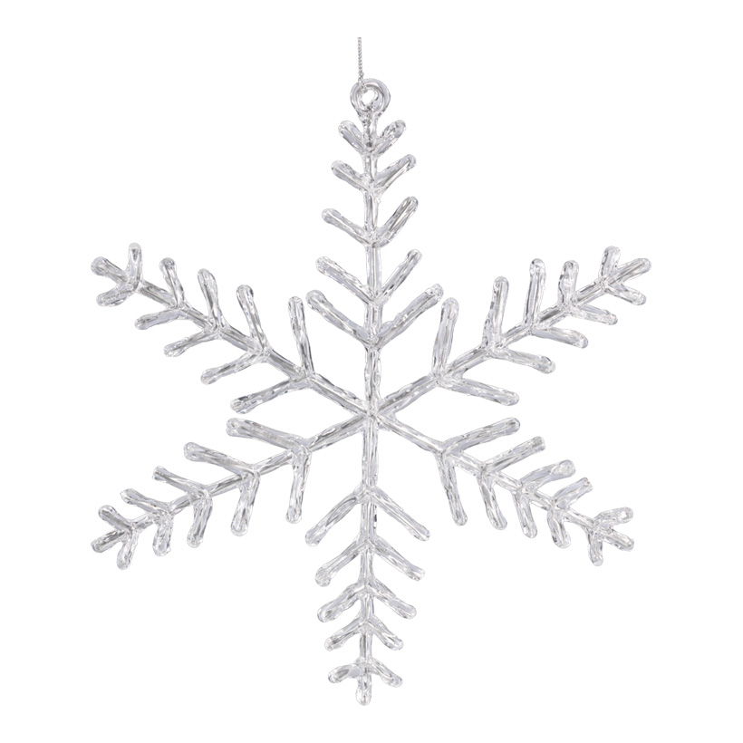 Schneeflocke, Ø 25cm, mit Hänger, Kunststoff
