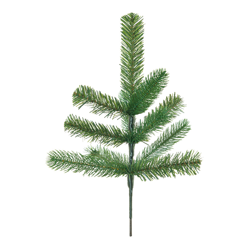 Noble fir twig, 45cm with 12 tips, for indoor, made of PE/PVC