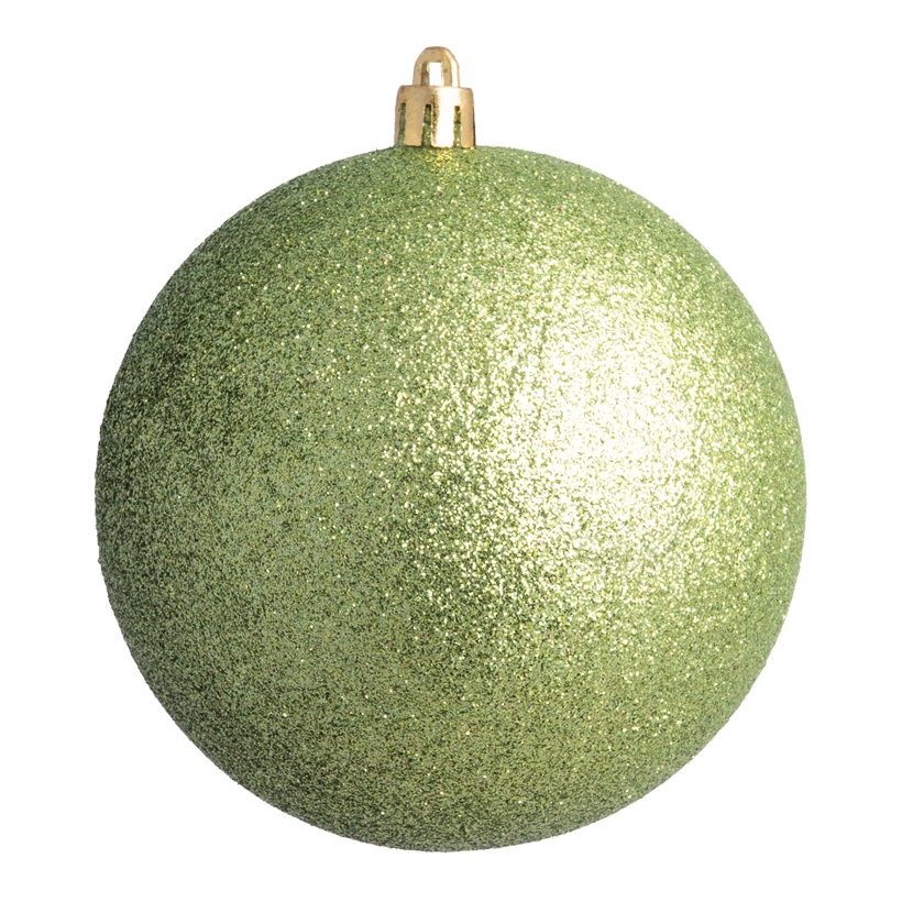 Boule de Noël, menthe, Ø 14cm avec gitter, en plastique