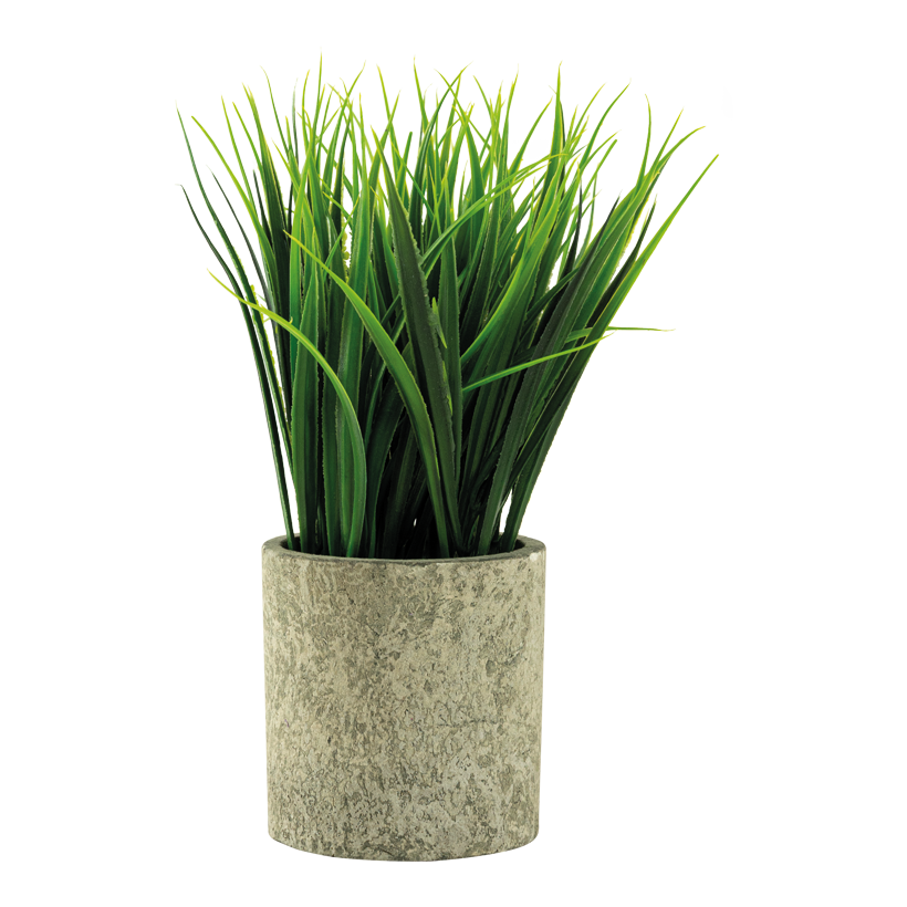 Kunstgras im Topf, 22cm Topf: Ø 7,5cm aus Kunststoff