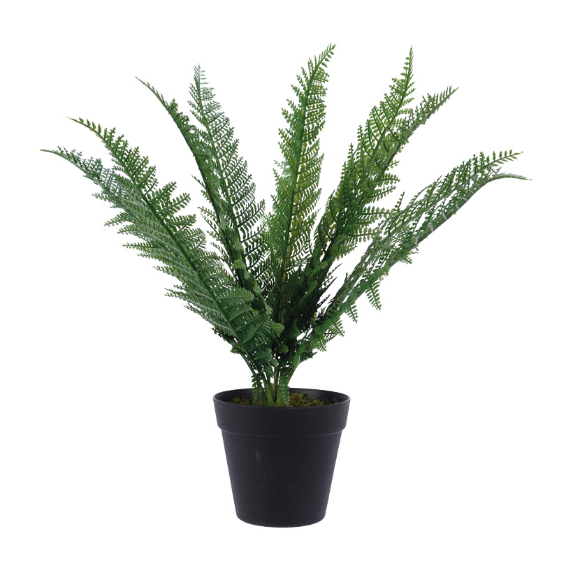 # Artificial fern 55cm with 1 stem and 12 leaves, in pot