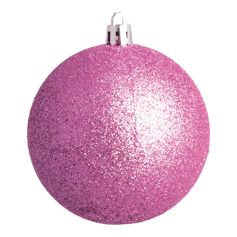 Weihnachtskugel, pink glitter, Ø 10cm