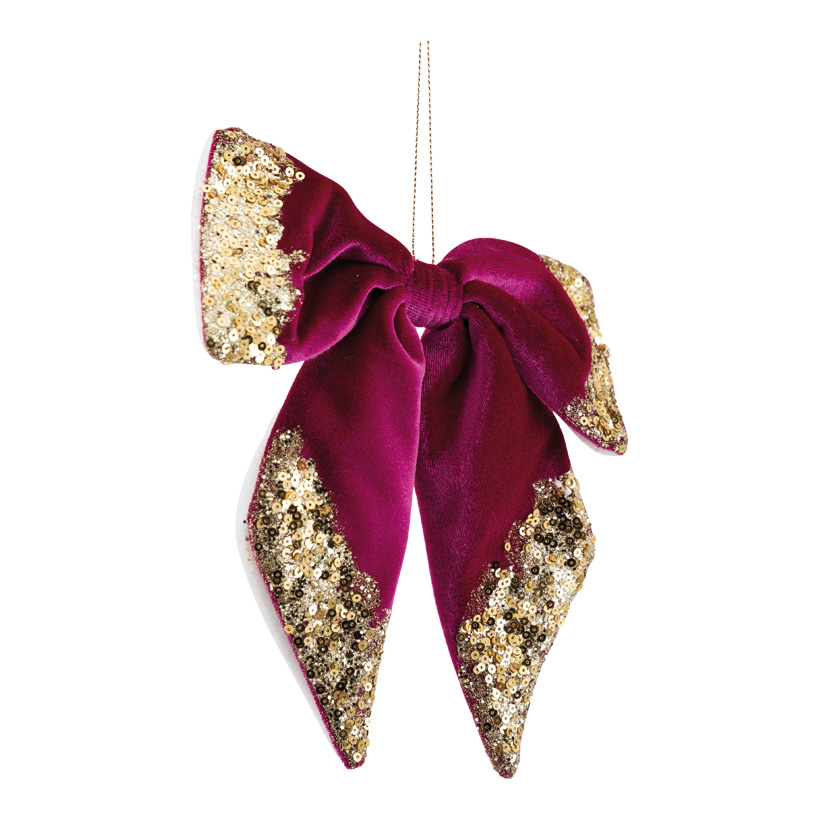 Baumschmuck "Schleife", 20cm aus Kunststoff/Samt, mit Hänger