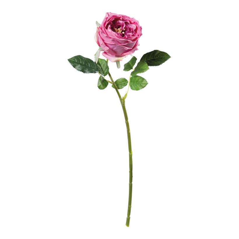 Rose, 45cm Stiel: 38cm aus Kunstseide/Kunststoff, biegsam, Real-Touch Effekt
