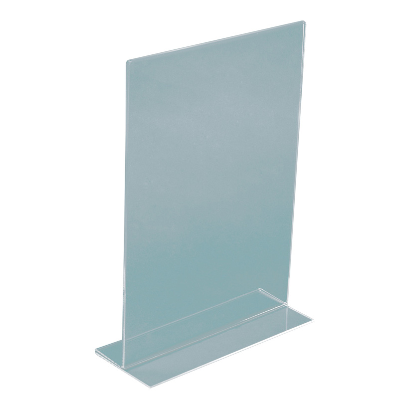 # T-Aufsteller, A4, 30x21x6cm, Hochformat, Plexiglas