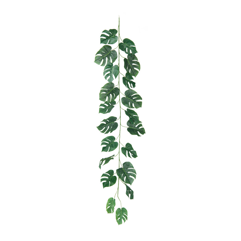 Split-Philodendrongirlande, 180cm Ø 17cm mit 20 Blättern, aus Kunstseide/ Kunststoff