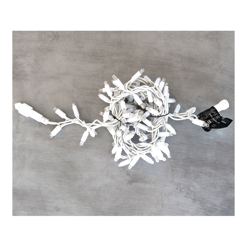 # LED cluster light chain, 2m Abstand zwischen den LEDs: 2cm, 100 LEDs, for outdoor use, IP44, 50x coupleable, without plug, 9,2 W