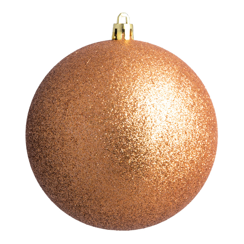 Boule de Noël, bronze, Ø 10cm avec gitter, en plastique