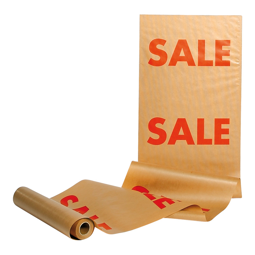 # Soda Kraft paper "SALE" 50 cm breit, 50 m Rolle paper, red printed