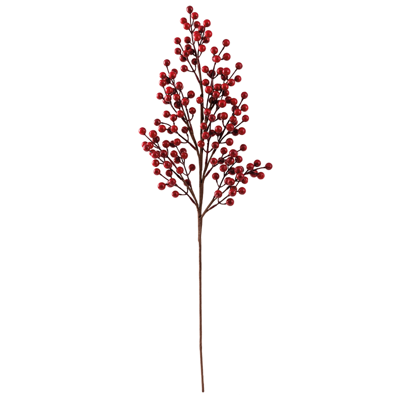 Berry twig, 70cm out of stryofoam, flexible, stem: 32cm