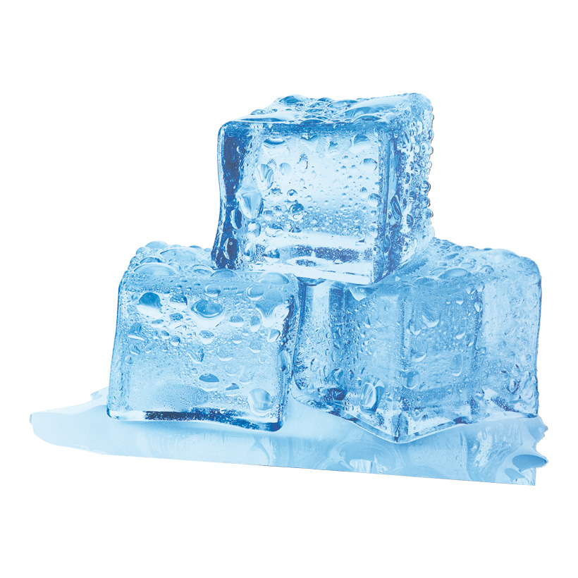 # Cut-out "Cubes de glace", 63x42cm, avec support en carton pliable, en carton