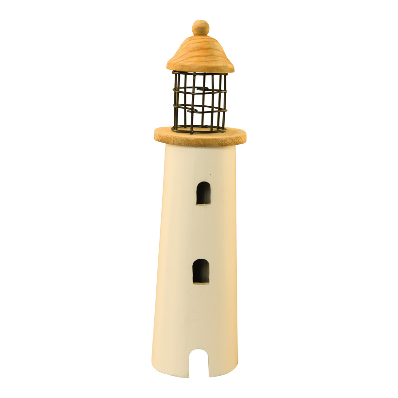 Leuchtturm, 30cm Ø 8cm aus Holz/Metall