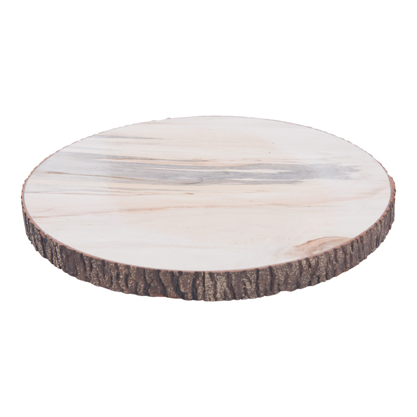 Disque d´arbre, H: 2,5cm Ø30cm Bois avec couvercle en mousse