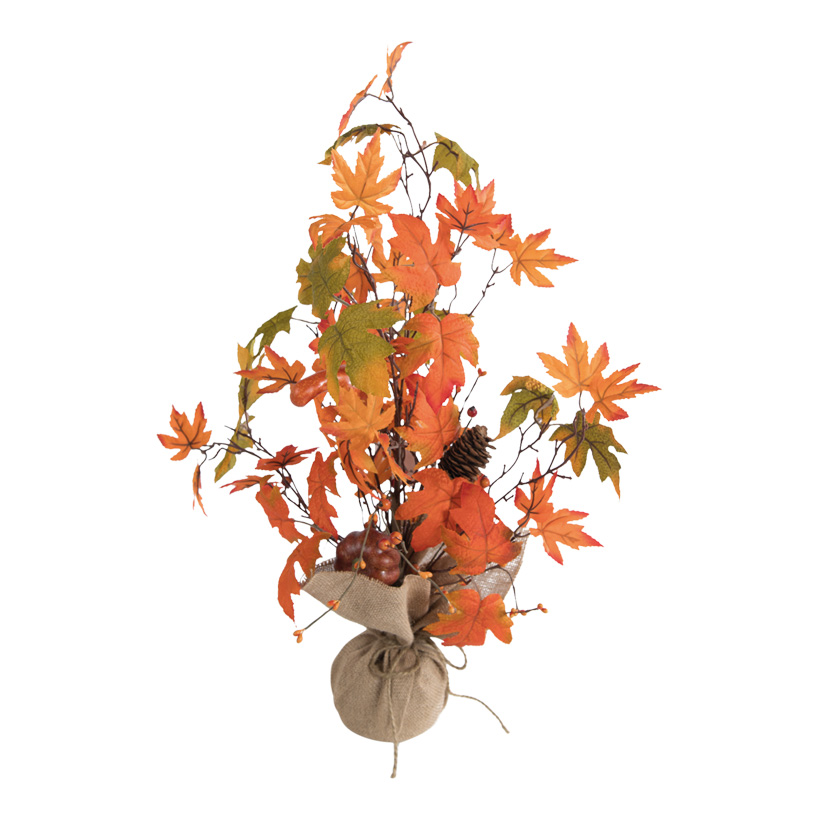 Herbstbäumchen, dekoriert, 60cm mit Beeren, Zapfen & Kürbissen