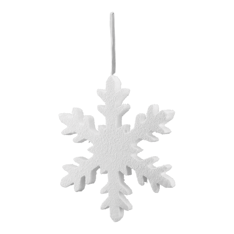 Flocon de neige, 22cm en polystyrËne, à suspendre