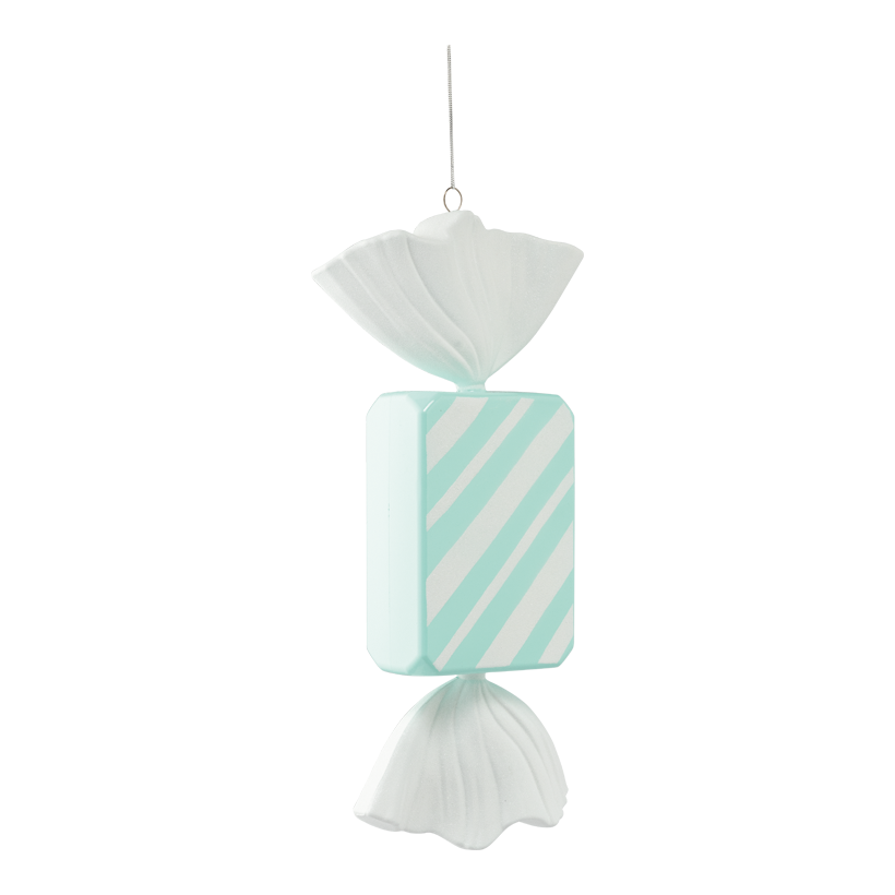 Bonbon, 45cm aus Kunststoff, rechteckig, beglittert, mit Hänger