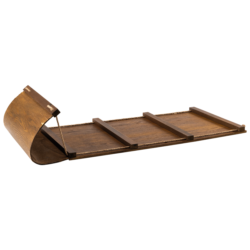 Toboggan, 93x40x20cm out of wood, with pull cord