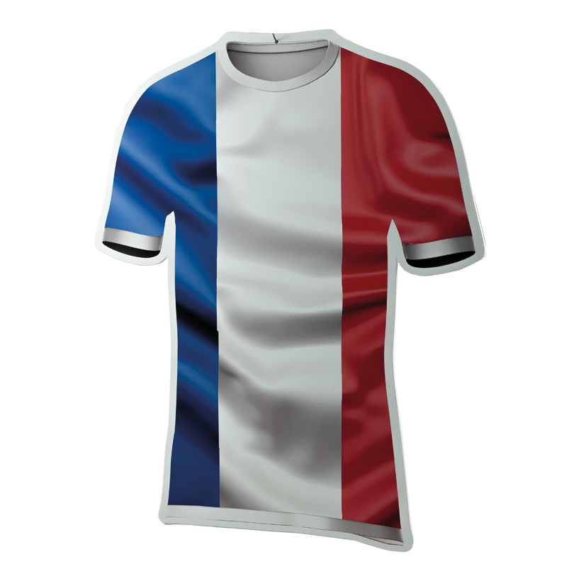 # Football shirt, 60x50cm out of plastic, double-sided printed, flat