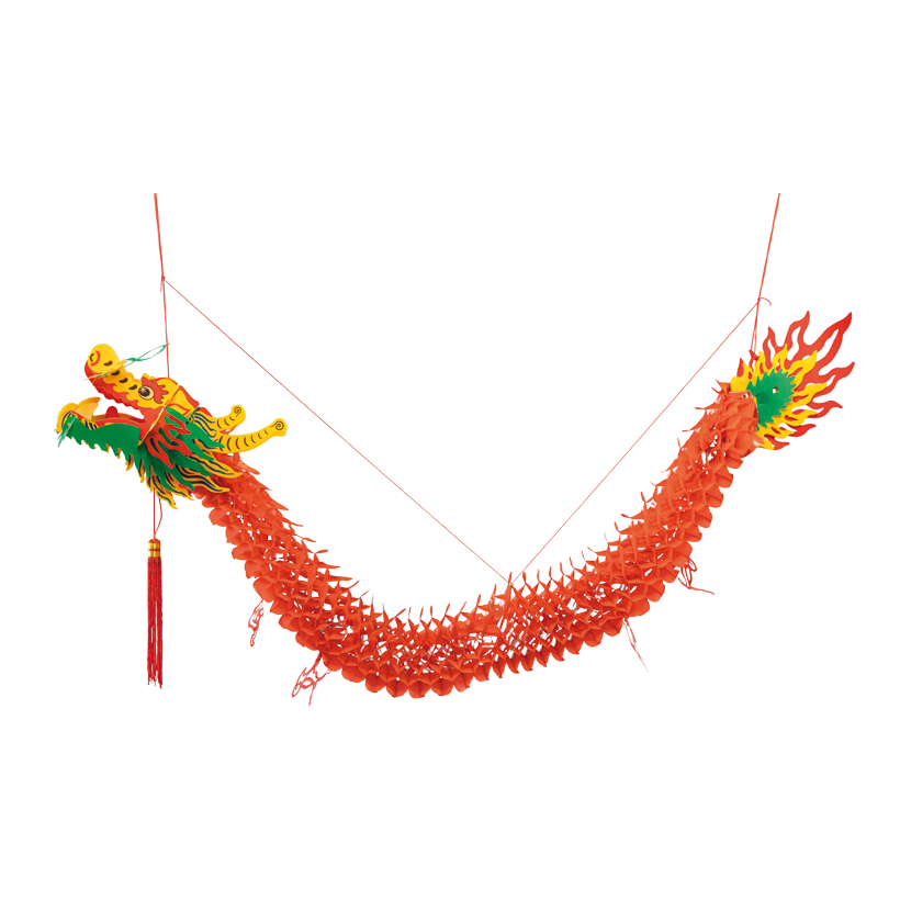 Chinese dragon garland, 140cm out of plastic, to hang