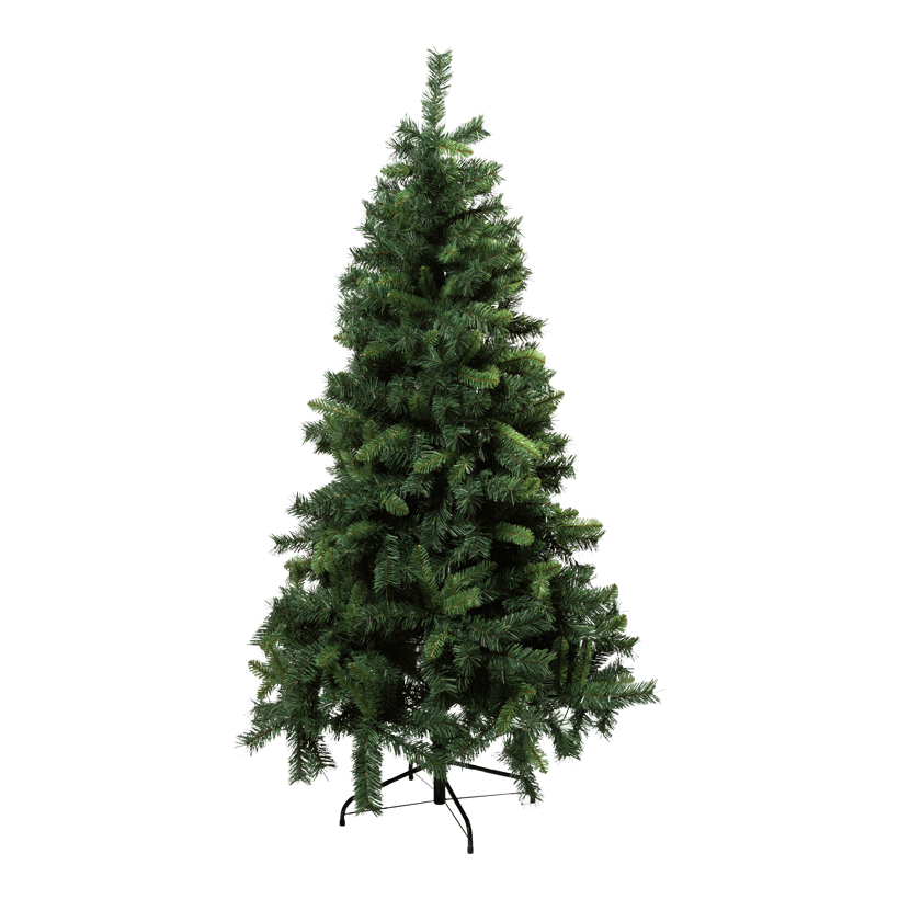 Noble fir, 150cm _ 89cm PVC-Mix 458 tips, 3 parts, flame retardant, with metal stand, for plugging together