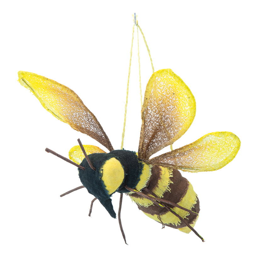 Biene, L: 21cm B: 15cm mit Hänger, aus Styropor & Kunstfaser