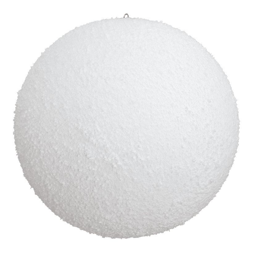Snowball, _ 10cm, with hanger, flocked