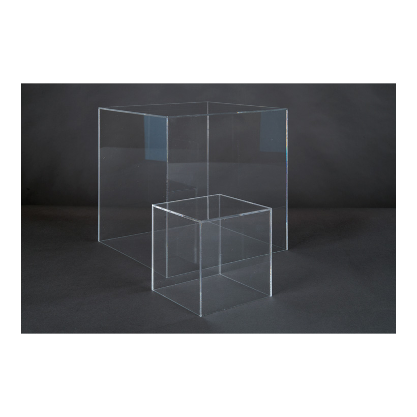 # Acrylic box, 15x15x15cm top side open