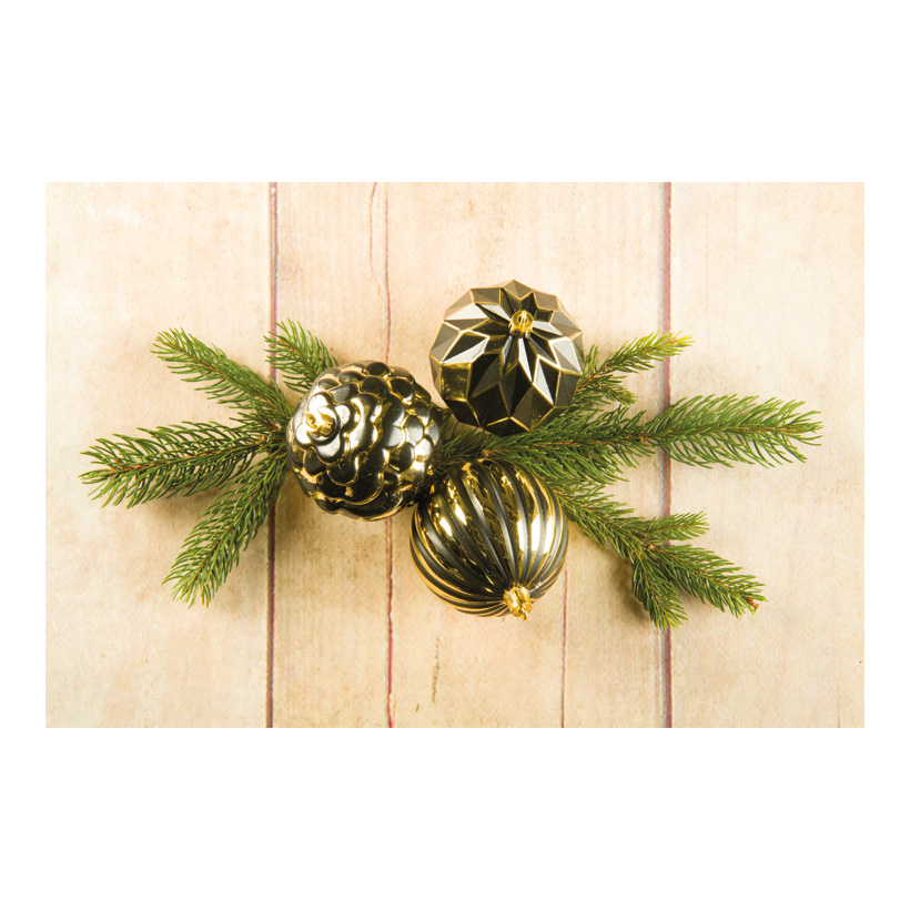 Christmas ball ornaments, 8cm 9 pcs. made of plastic, assorted, in blister with viewing window